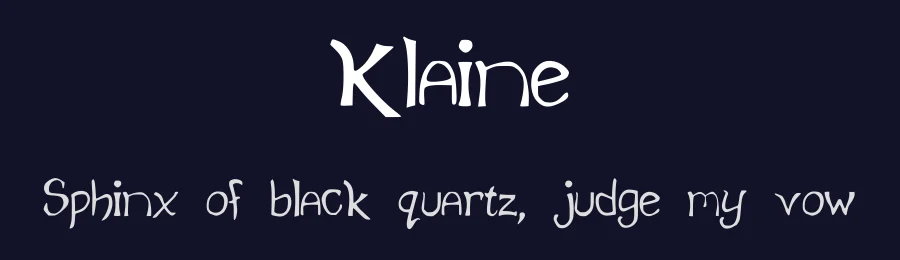 Klaine by k8y411 — Decorative Font — thumbnail 2
