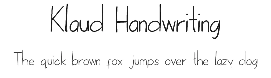 Klaud Handwriting