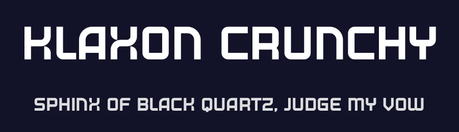 Klaxon Crunchy by Edward Batkins — Display Font — thumbnail 2