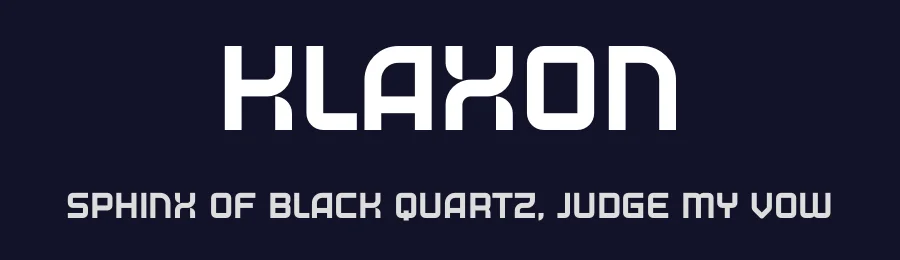 Klaxon by Edward Batkins — Display Font — thumbnail 2