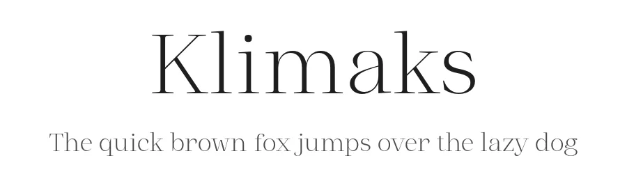Klimaks by Kereatype Studio — Serif Font