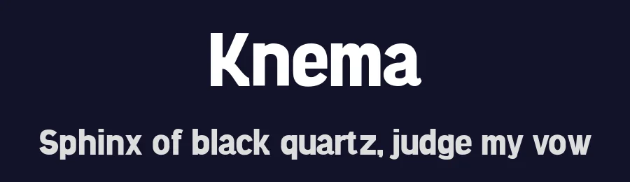 Knema by Fernando Carvente — Sans Serif Font — thumbnail 2