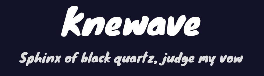 Knewave by Tyler Finck — Script Handwritten Font — thumbnail 2