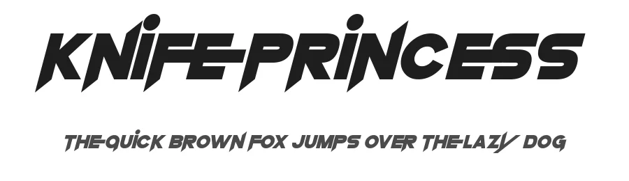 Knife Princess by Hawtpixel β Display Font