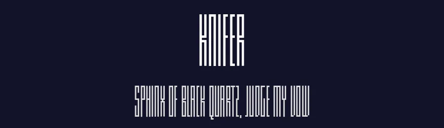 Knifer by Marivo — Display Font — thumbnail 2