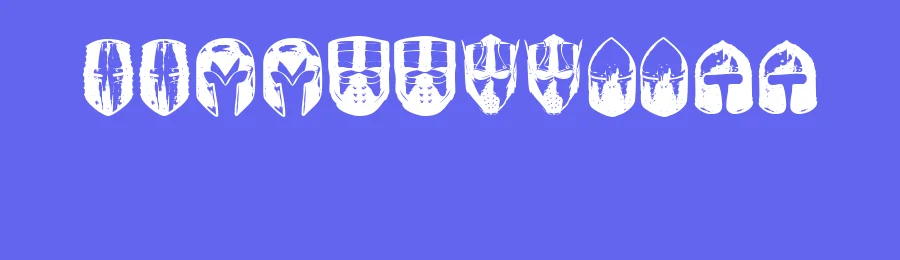 Knights Helmets by Vladimir Nikolic — Dingbats Font — thumbnail 3
