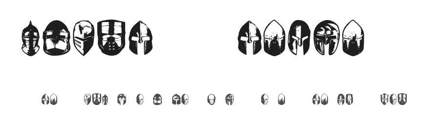 Knights Helmets by Vladimir Nikolic — Dingbats Font