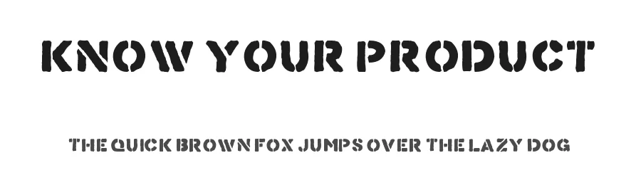 Know Your Product
