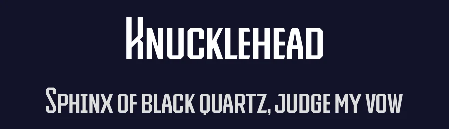 Knucklehead by Headfonts — Sans Serif Font — thumbnail 2