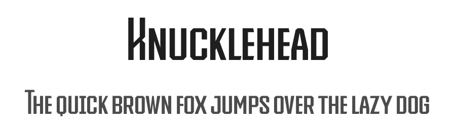 Knucklehead by Headfonts — Sans Serif Font