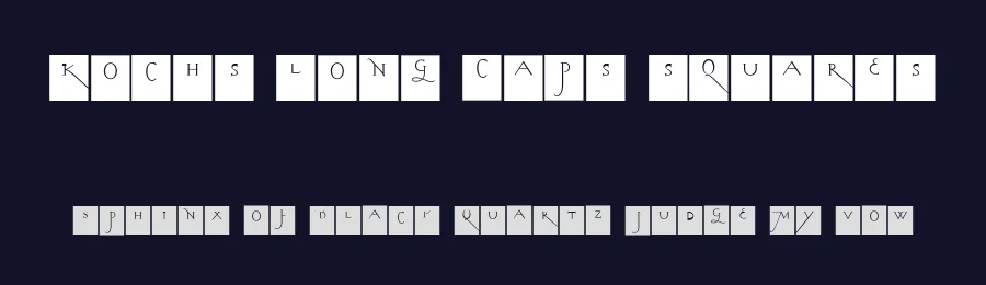 Kochs Long Caps Squares by Manfred Klein — Decorative Font — thumbnail 2