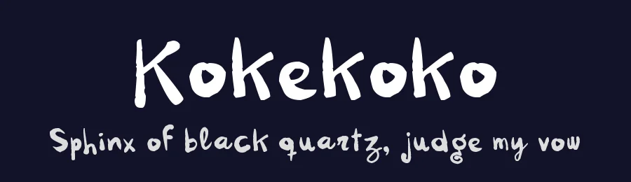 Kokekoko by Puño — Script Handwritten Font — thumbnail 2