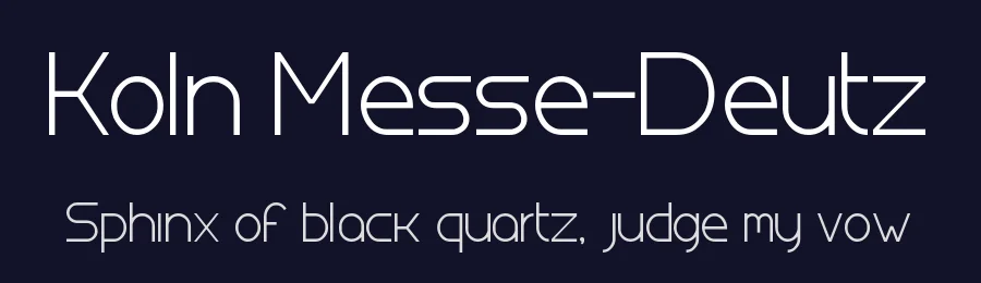 Koln Messe-Deutz by Chequered Ink — Sans Serif Font — thumbnail 2