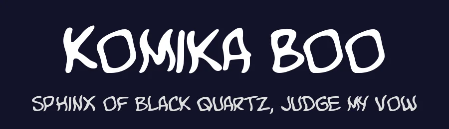 Komika Boo by Vigilante Typeface Corporation — Decorative Font — thumbnail 2