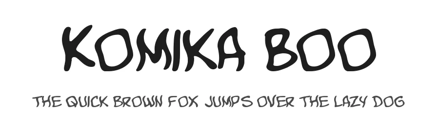 Komika Boo by Vigilante Typeface Corporation — Decorative Font