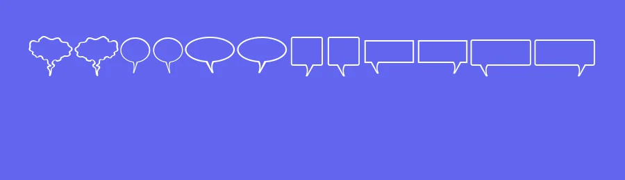 Komika Bubbles by Vigilante Typeface Corporation — Dingbats Font — thumbnail 3