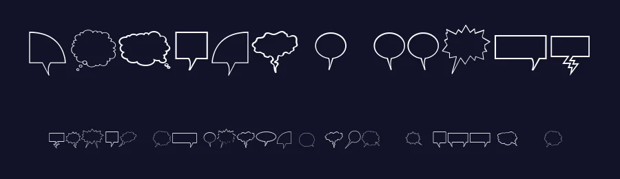 Komika Bubbles by Vigilante Typeface Corporation — Dingbats Font — thumbnail 2