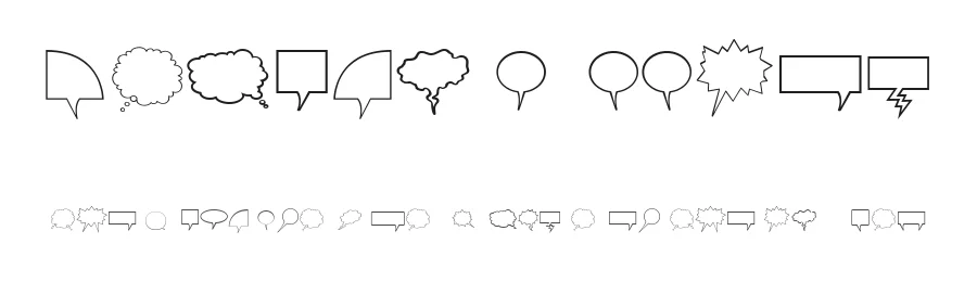 Komika Bubbles by Vigilante Typeface Corporation — Dingbats Font