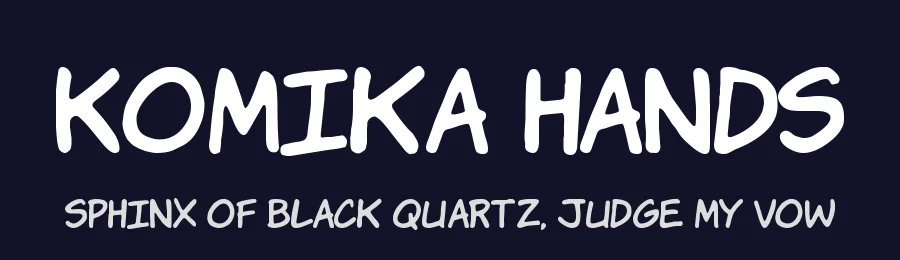 Komika Hands by Vigilante Typeface Corporation — Decorative Font — thumbnail 2