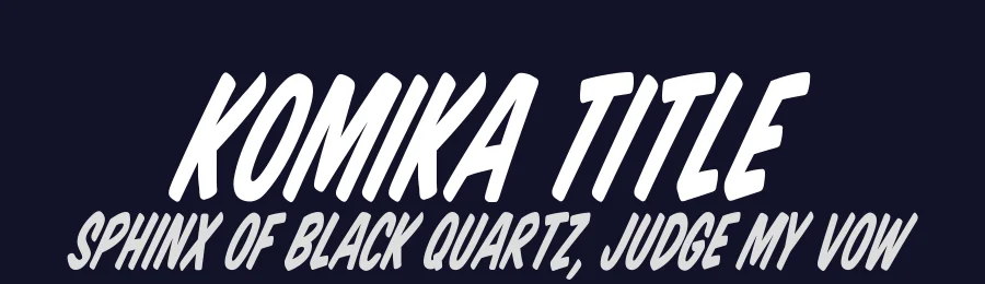 Komika Title by Vigilante Typeface Corporation — Decorative Font — thumbnail 2