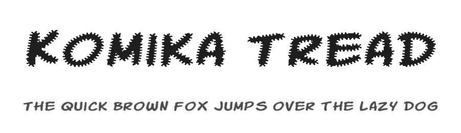 Komika Tread by Vigilante Typeface Corporation — Decorative Font