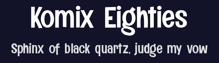 Komix Eighties by Figuree Studio — Decorative Font — thumbnail 2
