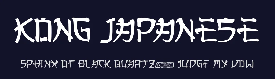 Kong Japanese by Kong Font — Decorative Font — thumbnail 2