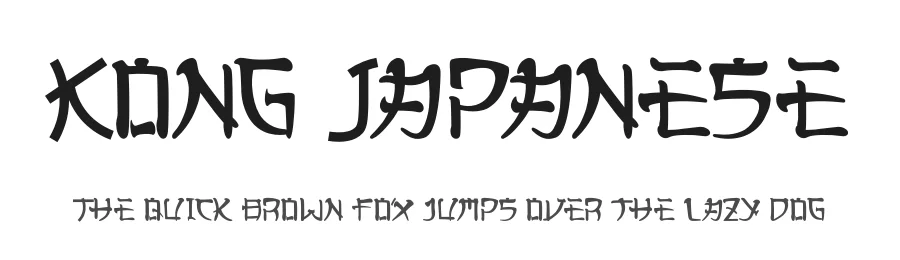 Kong Japanese by Kong Font — Decorative Font