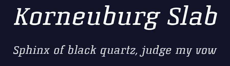 Korneuburg Slab by Flö Rastbichler — Serif Font — thumbnail 2