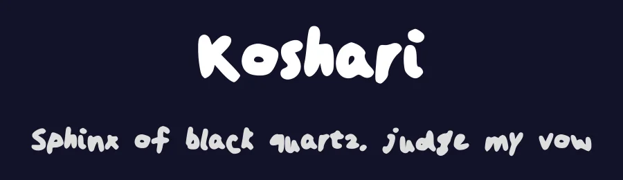 Koshari by Poop splasher — Decorative Font — thumbnail 2