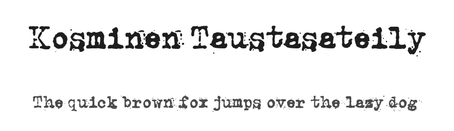 Kosminen Taustasateily by Juha Korhonen — Decorative Font