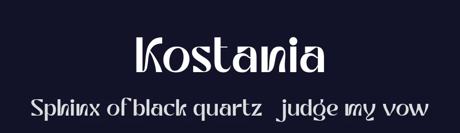Kostania by Eka Hermawan — Decorative Font — thumbnail 2