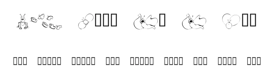 KR Cute As A Bug by Kat's Fun Fonts — Dingbats Font