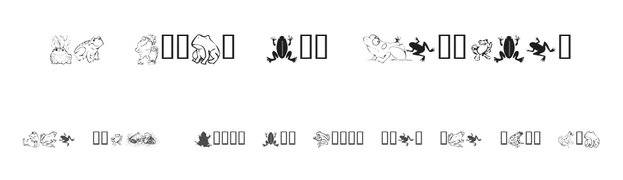 KR Frogs for Jennifer by Kat's Fun Fonts — Dingbats Font