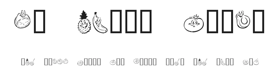 KR Happy Fruit by Kat's Fun Fonts — Dingbats Font