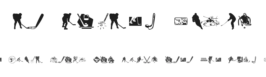 KR Hockey Dings by Kat's Fun Fonts β Dingbats Font