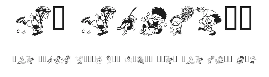 KR Kidlets by Kat's Fun Fonts — Dingbats Font
