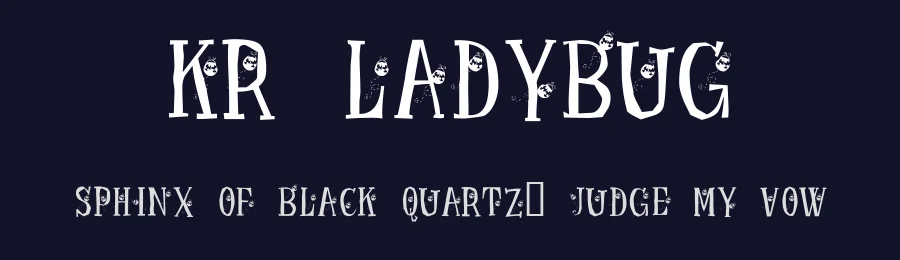 KR Ladybug by Kat's Fun Fonts — Decorative Font — thumbnail 2