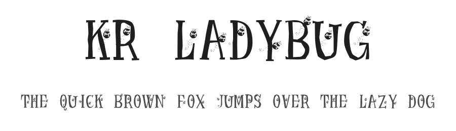 KR Ladybug by Kat's Fun Fonts — Decorative Font