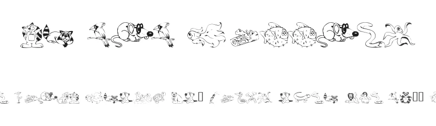 KR Lil Buddies by Kat's Fun Fonts — Dingbats Font