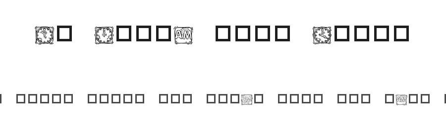 KR Lotsa Time Dings by Kat's Fun Fonts — Dingbats Font