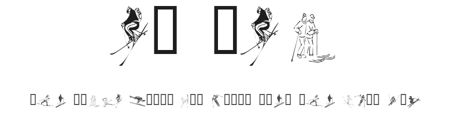 KR Ski by Kat's Fun Fonts — Dingbats Font