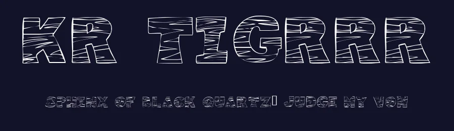 KR Tigrrr by Kat's Fun Fonts — Decorative Font — thumbnail 2