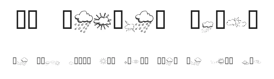 KR Weather Dings by Kat's Fun Fonts — Dingbats Font