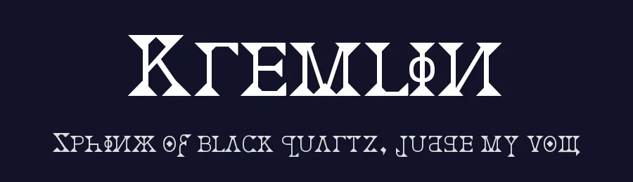 Kremlin by Bolt Cutter Design-Industrial Strength — Decorative Font — thumbnail 2