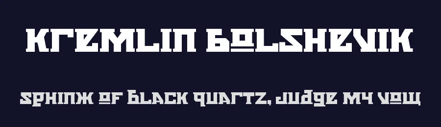 Kremlin Bolshevik by Bolt Cutter Design-Industrial Strength — Decorative Font — thumbnail 2