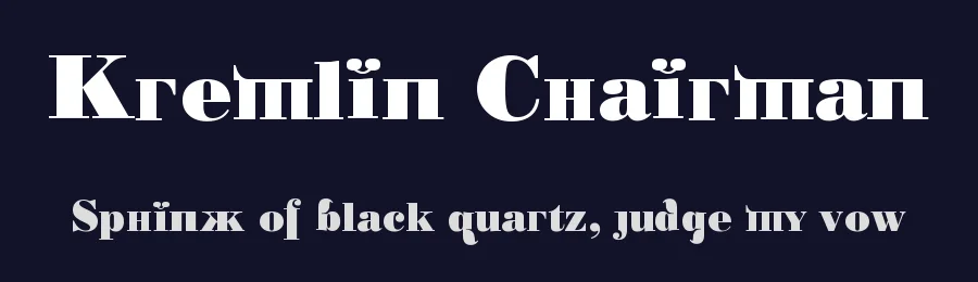 Kremlin Chairman by Bolt Cutter Design-Industrial Strength — Decorative Font — thumbnail 2