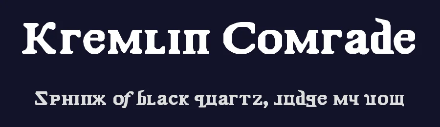 Kremlin Comrade by Bolt Cutter Design-Industrial Strength — Decorative Font — thumbnail 2