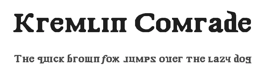 Kremlin Comrade by Bolt Cutter Design-Industrial Strength — Decorative Font