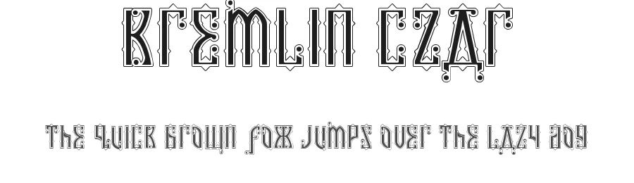 Kremlin Czar by Bolt Cutter Design-Industrial Strength — Decorative Font